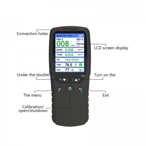 Multifunkční detektor kvality vzduchu Dienmern 106A Monitor kvality znečištění ovzduší