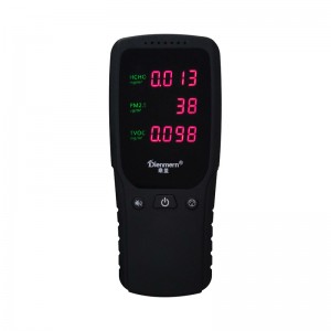 Monitor detektoru vzduchu PM2.5 HCHO TVOC